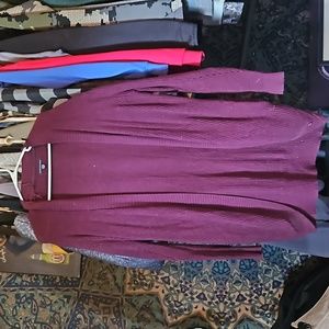 American Eagle, Size Small, Maroon Long Cardigan